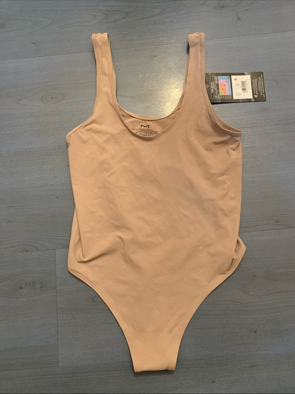 Maidenform Nude Beige Scoop Tank Bodysuit